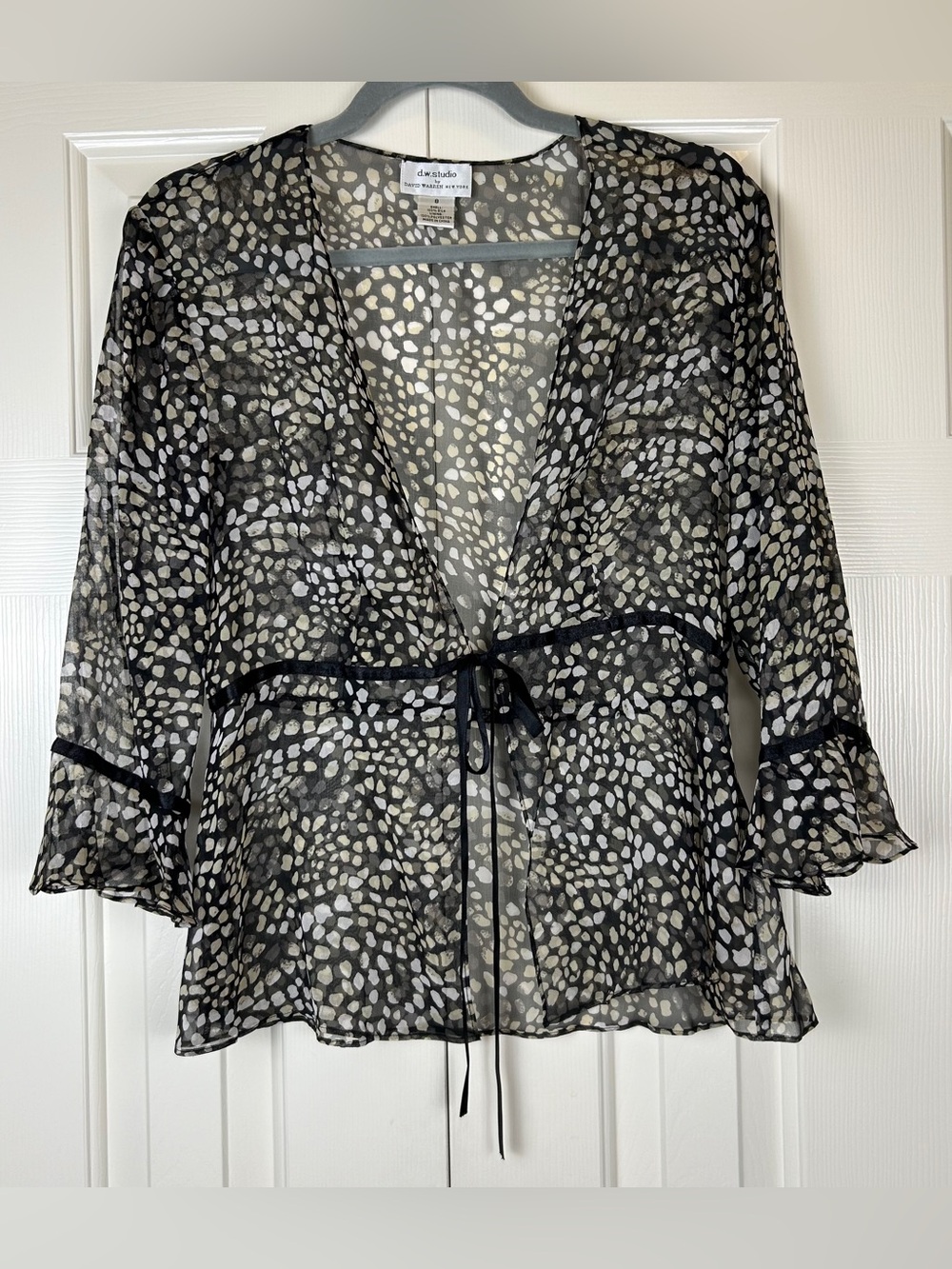 Vintage Y2K David Warren Silk Sheer Top